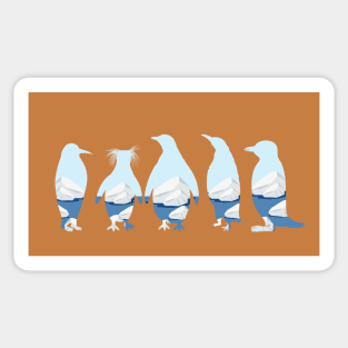 Melting Icebergs as Penguin Silhouettes Sticker